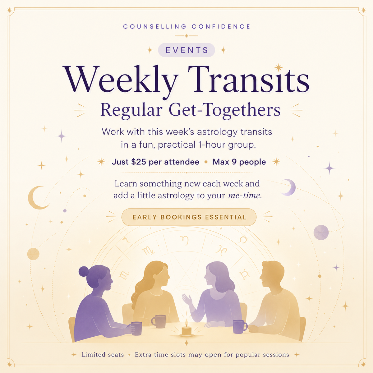 EVENT - REGULAR ASTROLOGY - WORKING WITH WEEKLY TRANSITS